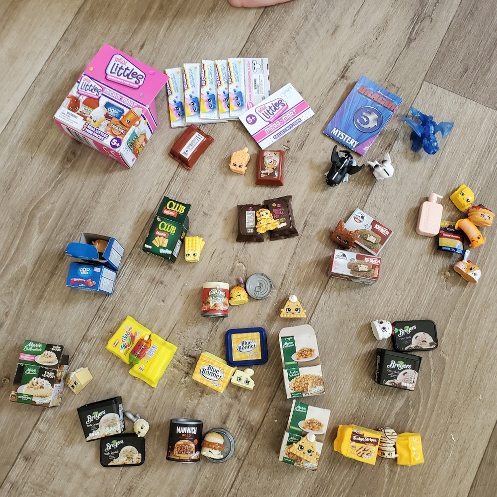 Miniature Collectible Toys Set | Real Littles Shopkins& How To Train Your Dragon